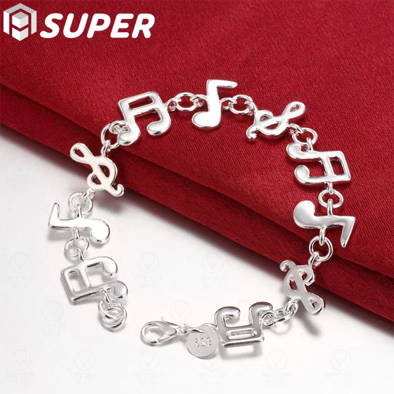 925 Sterling Silver Music Symbol Bracelet For Women Wedding Engagement Party Fashion Jewelry
925 Sterling Silver Music Symbol Bracelet For Women Wedding Engagement Party Fashion Jewelry