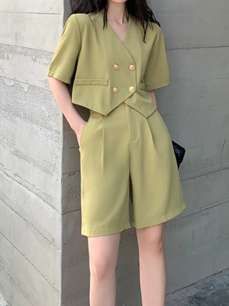 Women's Summer Elegant Casual Short Sleeve Blazer Top+High Waist Pants 2 Piece Set Female Fashion Trousers Suit
Women's Summer Elegant Casual Short Sleeve Blazer Top+High Waist Pants 2 Piece Set Female Fashion Trousers Suit