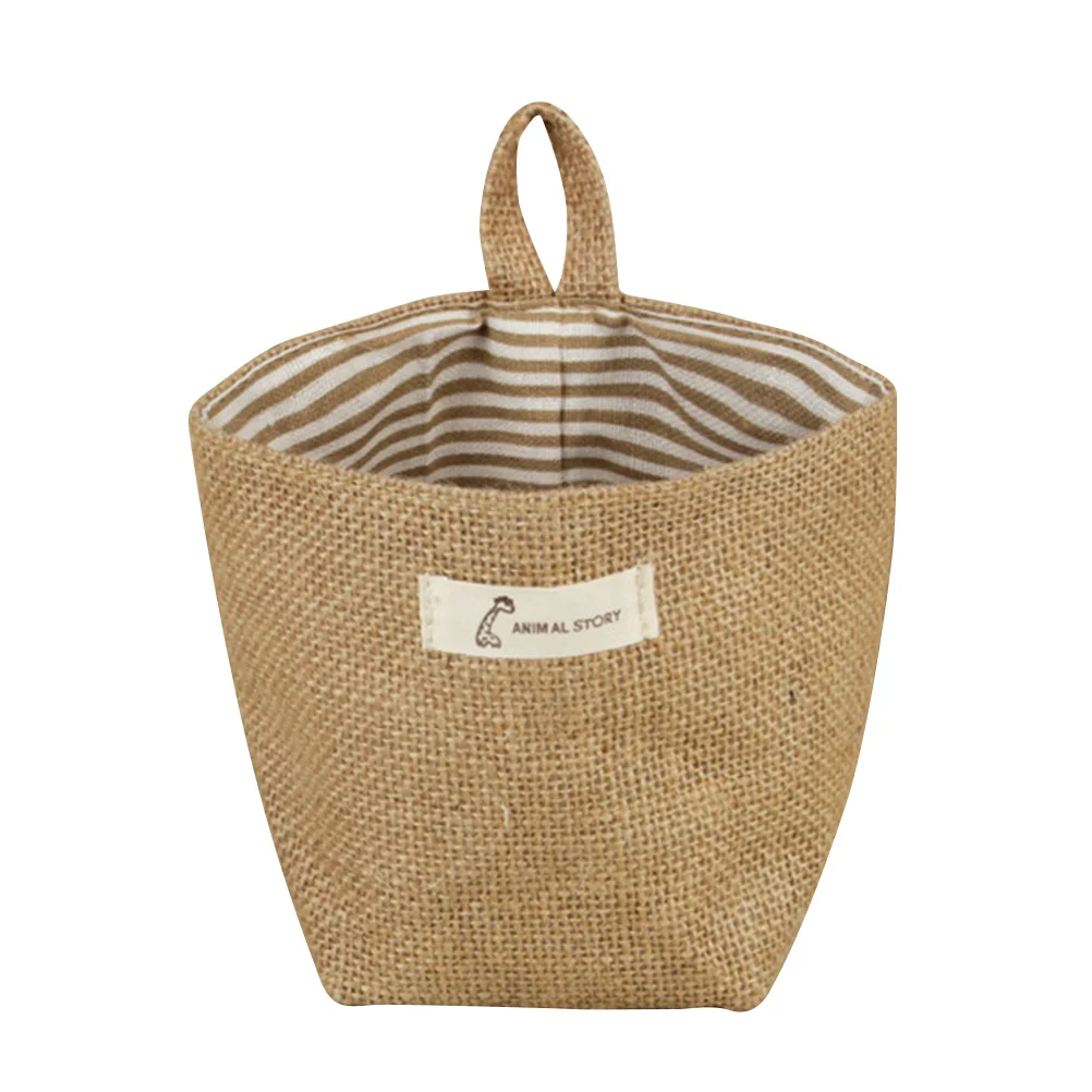 Hanging Storage Basket Wall Jute Fabric Flower Pot Sacks Closet Striped Organizer Woven Bins Little Burlap Pocket Pockets 
Hanging Storage Basket Wall Jute Fabric Flower Pot Sacks Closet Striped Organizer Woven Bins Little Burlap Pocket Pockets