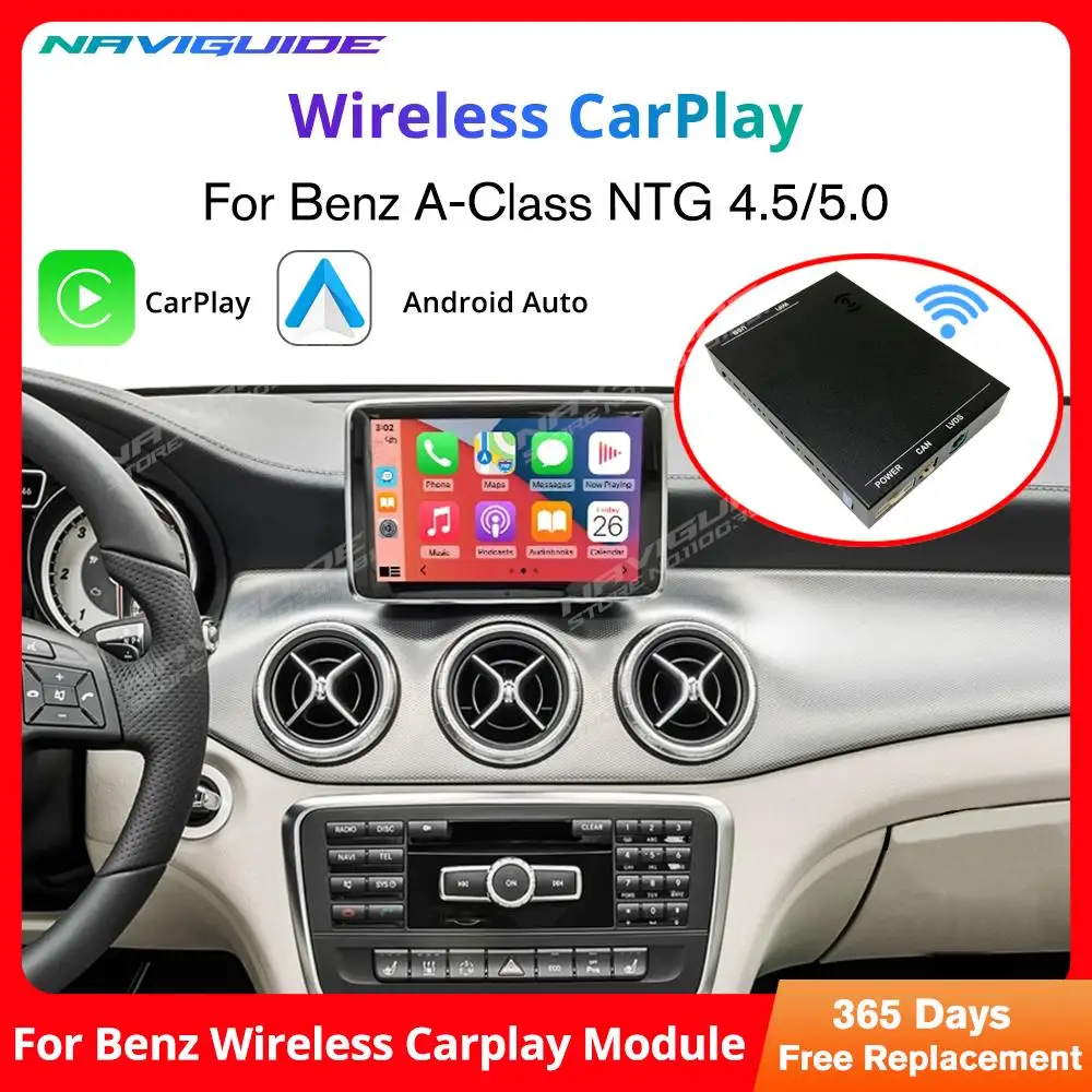 NAVIGUIDE Wireless Apple CarPlay Android Auto for Mercedes Benz A-Class W176 NTG 4.5 5.0 System with Mirror Link Function
NAVIGUIDE Wireless Apple CarPlay Android Auto for Mercedes Benz A-Class W176 NTG 4.5 5.0 System with Mirror Link Function