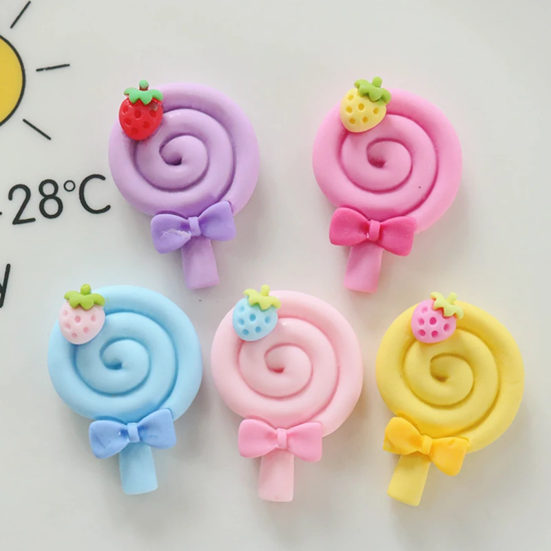 10 Pcs New Mini Kawaii Cartoon Strawberry Candy Lollipop Resin Scrapbook Diy Jewellery Hairpin Accessories Decorate Craft
10 Pcs New Mini Kawaii Cartoon Strawberry Candy Lollipop Resin Scrapbook Diy Jewellery Hairpin Accessories Decorate Craft