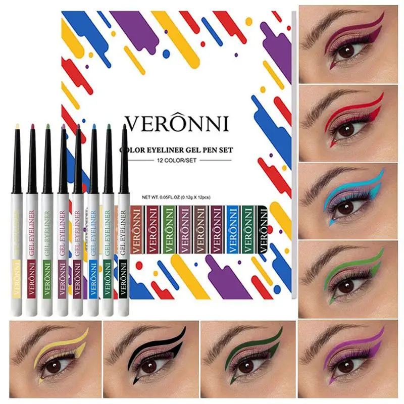 12 Colors Matte Color Eyeliner Kit Makeup Waterproof Colorful Eye Liner Pen Eyes Make Up Eyeliner Cream Gel Pencil Cosmetics Set
12 Colors Matte Color Eyeliner Kit Makeup Waterproof Colorful Eye Liner Pen Eyes Make Up Eyeliner Cream Gel Pencil Cosmetics Set