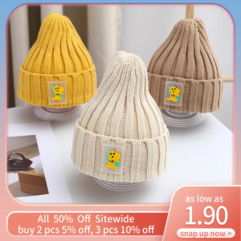 Solid Color Baby Beanie Korean Fashion Toddler Earmuffs Cap Autumn Winter Warm Woolen Knitted Hat Cartoon Dinosaur Infant Bonnet 
Solid Color Baby Beanie Korean Fashion Toddler Earmuffs Cap Autumn Winter Warm Woolen Knitted Hat Cartoon Dinosaur Infant Bonnet