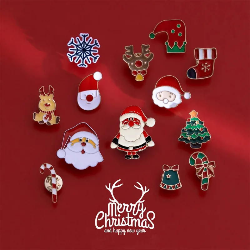 Cartoon Christmas Brooch Santa Claus Tree Cane Snowman Enamel Pin Lapel Badge Kawaii Lovely Children New Year Party Jewelry Gift
Cartoon Christmas Brooch Santa Claus Tree Cane Snowman Enamel Pin Lapel Badge Kawaii Lovely Children New Year Party Jewelry Gift