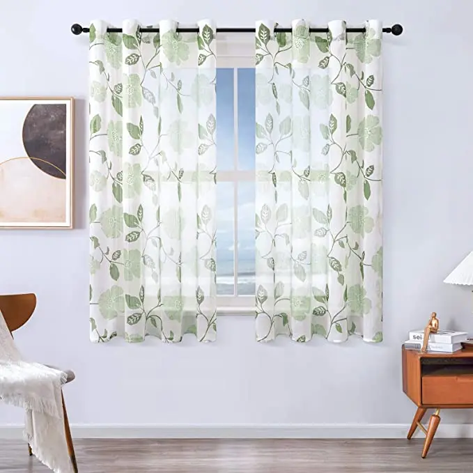 Floral Sheer Short Curtains Tulle Window Kitchen Half Window Living Room Bedroom Solid Voile Curtains Bedroom Panels Drapes 
Floral Sheer Short Curtains Tulle Window Kitchen Half Window Living Room Bedroom Solid Voile Curtains Bedroom Panels Drapes