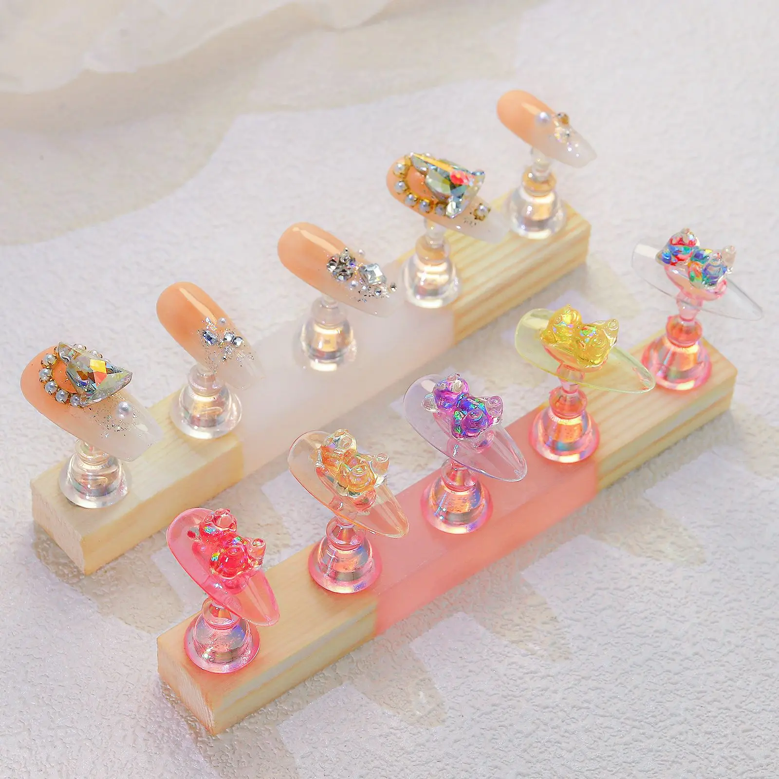 Wood Magnetic Practice Holder Base False Nail Tip Design Display Tool Nails Showing Shelf Manicure Set 
Wood Magnetic Practice Holder Base False Nail Tip Design Display Tool Nails Showing Shelf Manicure Set