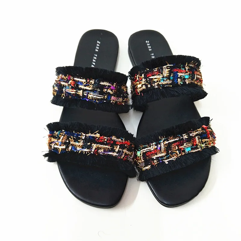 2022 European and American new summer fashion comfort women's all-match colorful lace decorative flat-bottomed slippers sandals
2022 European and American new summer fashion comfort women's all-match colorful lace decorative flat-bottomed slippers sandals