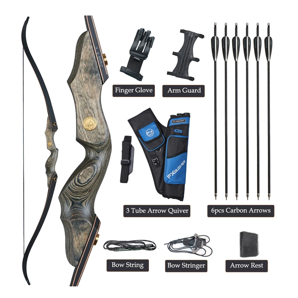 30/35/40/45/50lbs Take Down Recurve Bow Right Hand Bow with Shock Absorption 6pcs Mixed Carbon Arrows Quiver Bowstring Rope
30/35/40/45/50lbs Take Down Recurve Bow Right Hand Bow with Shock Absorption 6pcs Mixed Carbon Arrows Quiver Bowstring Rope