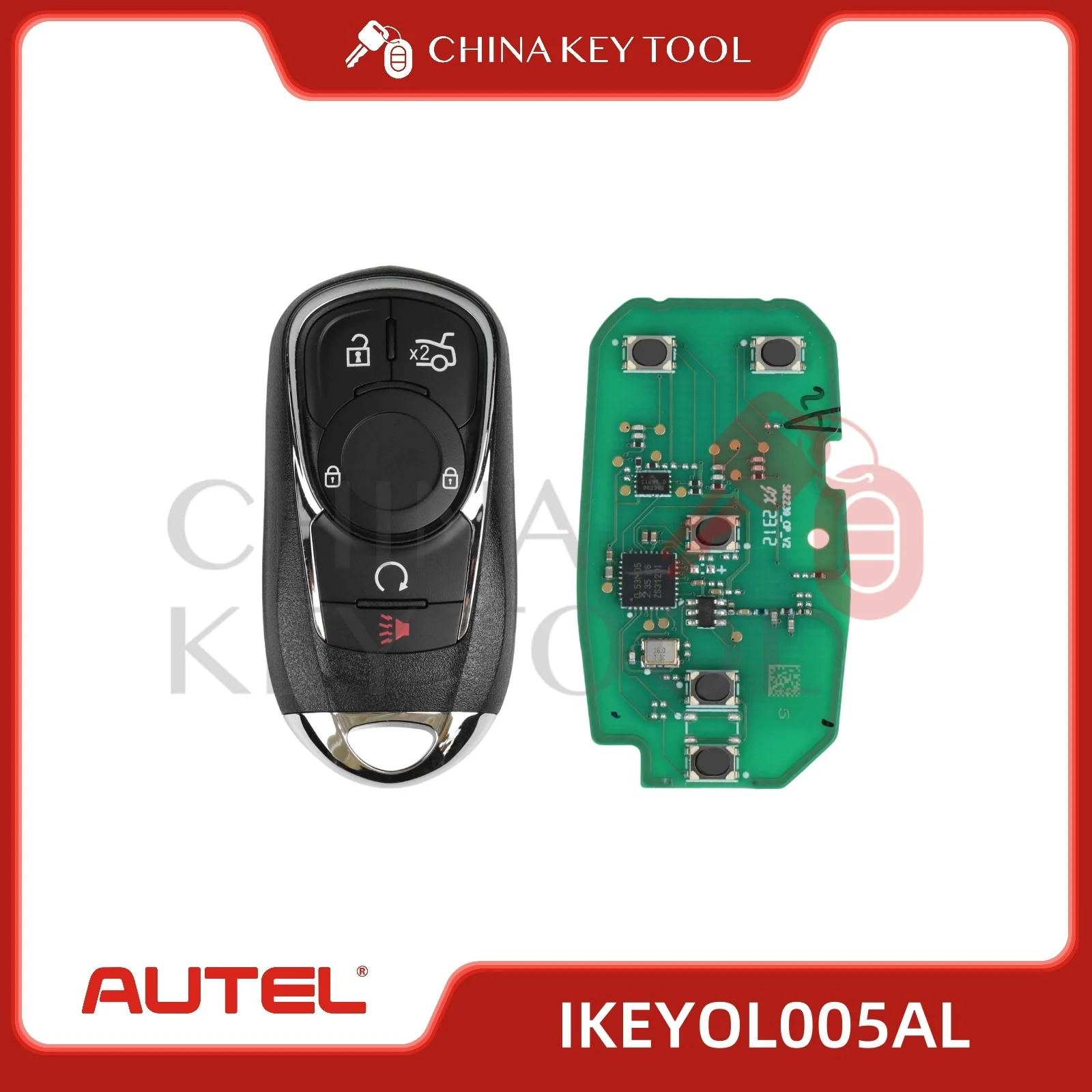 1 шт. Autel IKEYOL005AL OL005AL универсальный смарт-дистанционный ключ 5 кнопок для Buick для смарт-ключа Autel для KM100 IM508 IM608 KM100E
1 шт. Autel IKEYOL005AL OL005AL универсальный смарт-дистанционный ключ 5 кнопок для Buick для смарт-ключа Autel для KM100 IM508 IM608 KM100E