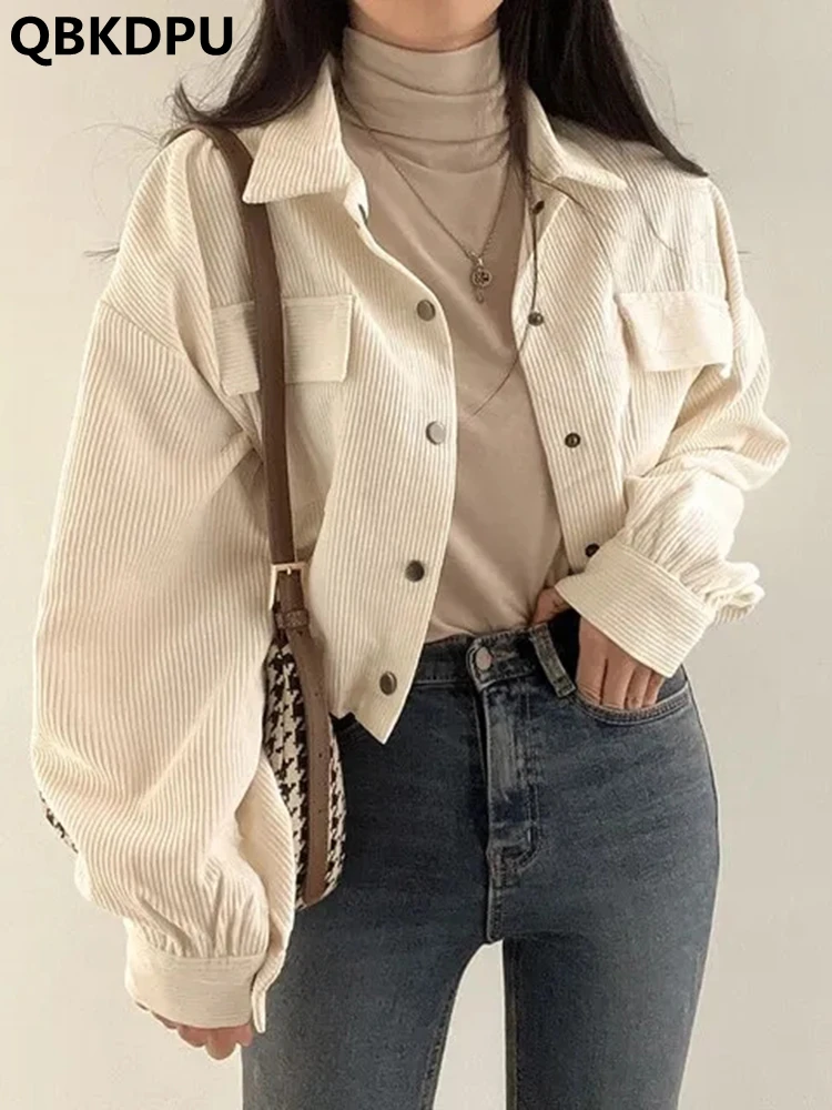 Korean Drawstring Short Corduroy Coats Casual Lapel Streetwear Jackets Fashion Women New Jaquetas Spring Ceketler Elegant Casaco
Korean Drawstring Short Corduroy Coats Casual Lapel Streetwear Jackets Fashion Women New Jaquetas Spring Ceketler Elegant Casaco