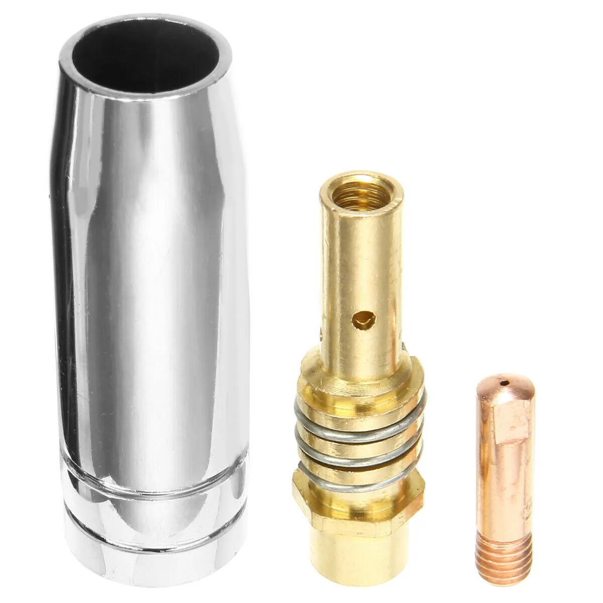 15AK 0.8mm 0.030in Conductive Tip Nozzle Contact Tip Mig Welder Set Welding Gun 2*Nozzle 4*Tip Holder 5*Contact
15AK 0.8mm 0.030in Conductive Tip Nozzle Contact Tip Mig Welder Set Welding Gun 2*Nozzle 4*Tip Holder 5*Contact