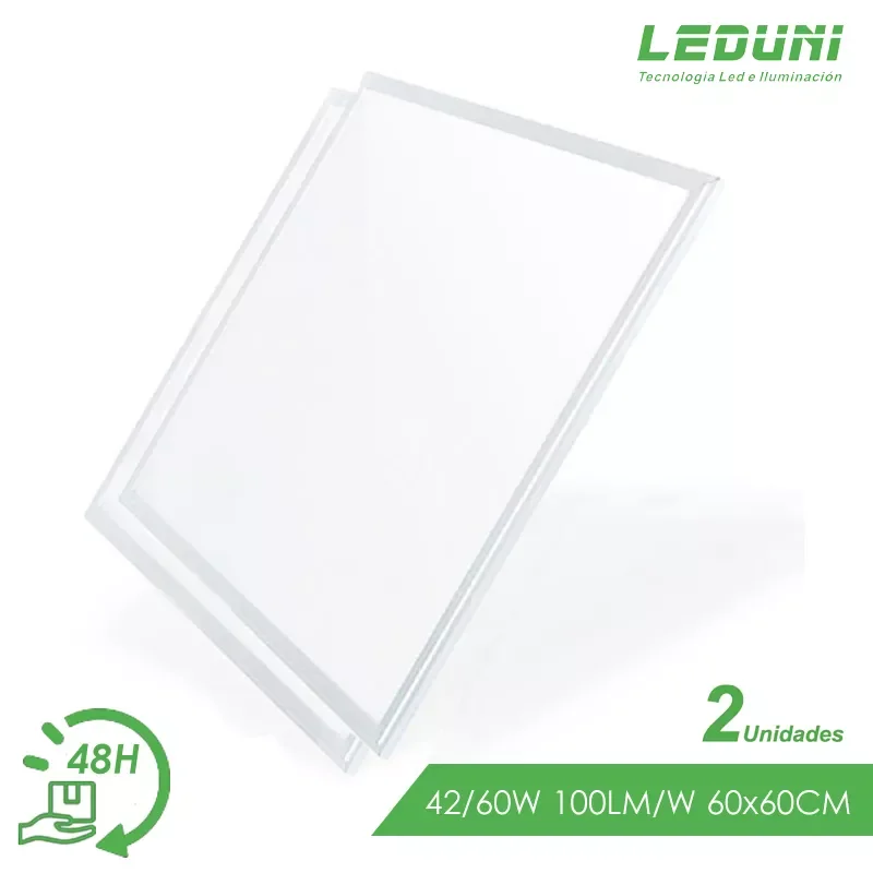 NEW2023 Square LED Panel 60*60 Pack 2 PCs 42W/60W 4200LM/6000LM white Color 4500K/6000K IP40 OPAL aluminum 596*596*35Hmm
NEW2023 Square LED Panel 60*60 Pack 2 PCs 42W/60W 4200LM/6000LM white Color 4500K/6000K IP40 OPAL aluminum 596*596*35Hmm