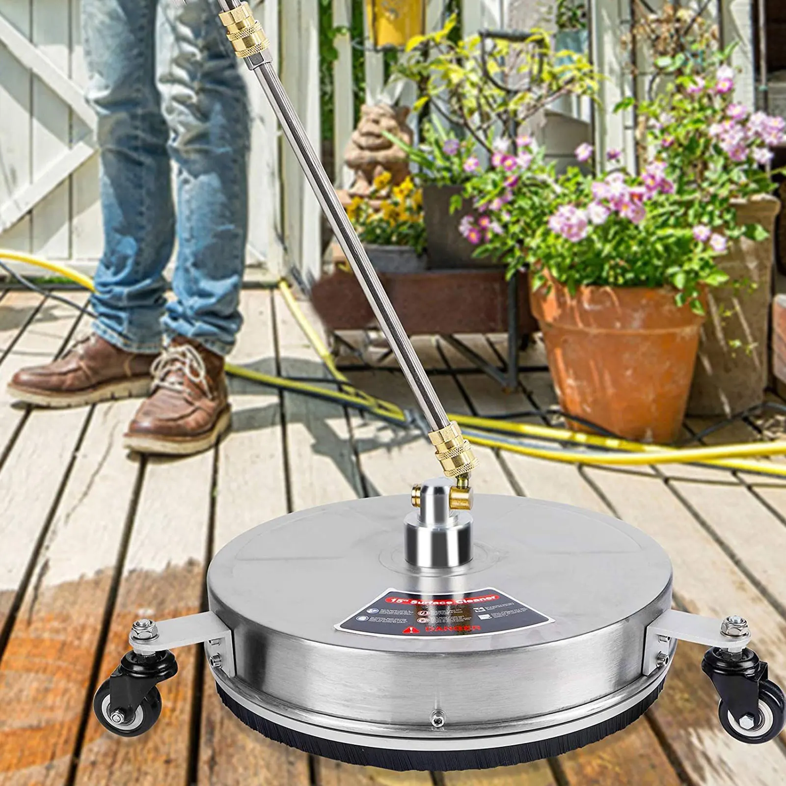 15In Pressure Washer Surface Cleaner Professional 4000PSI Surface Cleaner with 4 Wheels 1/4inch Quick Connector
15In Pressure Washer Surface Cleaner Professional 4000PSI Surface Cleaner with 4 Wheels 1/4inch Quick Connector