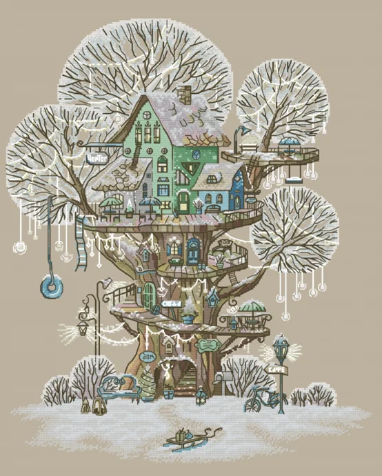 Cross stitch Kit 14CT 18CT 25CT Canvas Cross Stitch DIY Embroidery Set DMC Threads beautiful treehouse 46-54 
Cross stitch Kit 14CT 18CT 25CT Canvas Cross Stitch DIY Embroidery Set DMC Threads beautiful treehouse 46-54