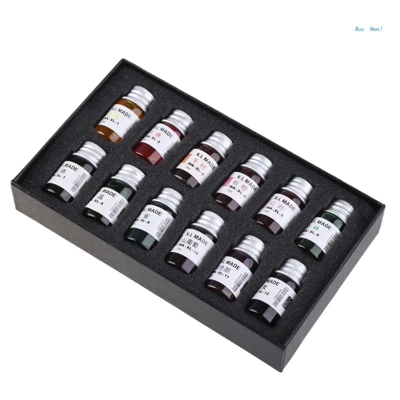 12 Colors Calligraphy Pen Ink 12 Constellation Ink Gold Powder Glass Dip Pen Inks Fountain Pen Writing Signature
12 Colors Calligraphy Pen Ink 12 Constellation Ink Gold Powder Glass Dip Pen Inks Fountain Pen Writing Signature