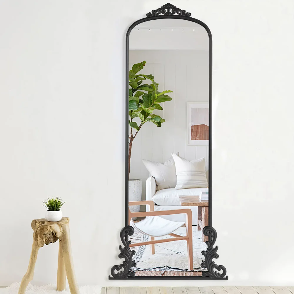 Arch Full Length Mirror Vintage Fireplace Mirror 68.00 X 29.00 X 0.79 Inches,Black,Iron,27.55 Lb
Arch Full Length Mirror Vintage Fireplace Mirror 68.00 X 29.00 X 0.79 Inches,Black,Iron,27.55 Lb