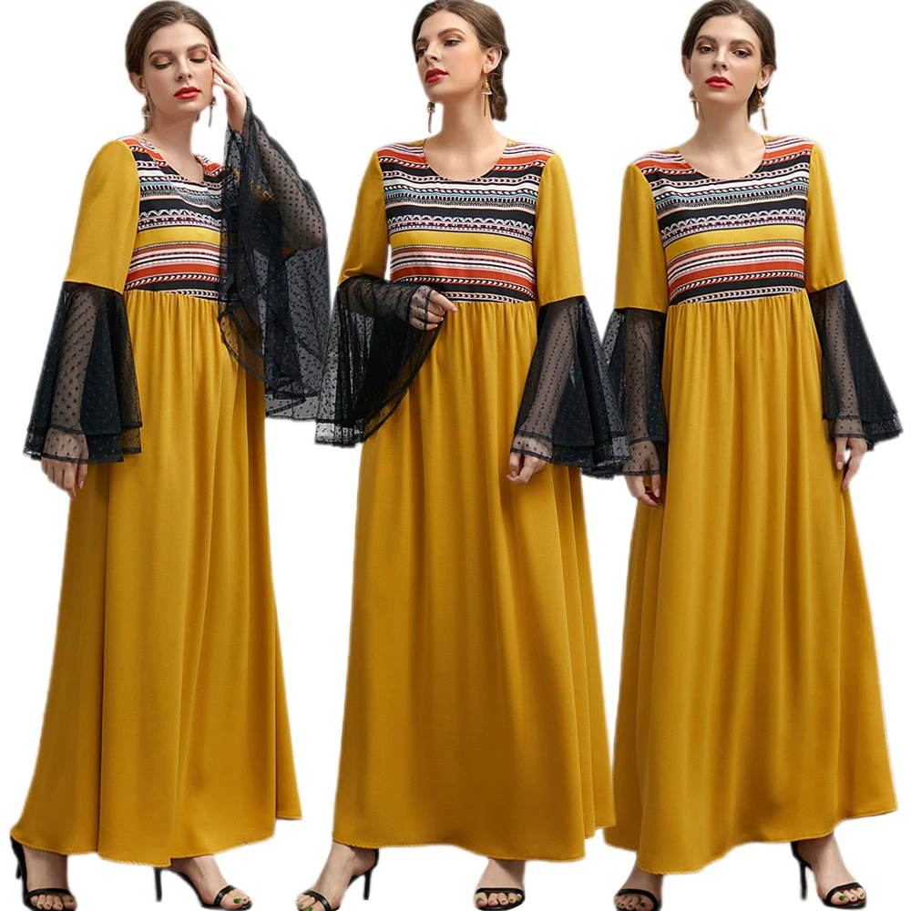 Vintage Muslim Women Long Dress Ethnic Spring Summer O-neck Abaya Arabic Middle East Dubai Kaftan Islamic Ramadan Turkey Fashion
Vintage Muslim Women Long Dress Ethnic Spring Summer O-neck Abaya Arabic Middle East Dubai Kaftan Islamic Ramadan Turkey Fashion