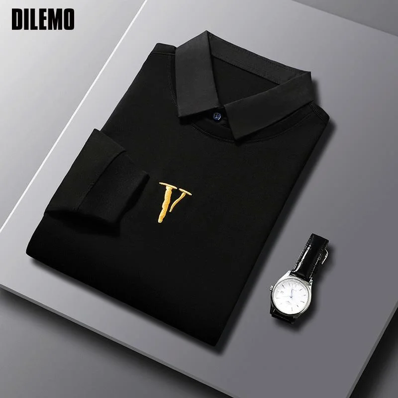 Top rade Fake Two New Fasion Desiner Brand Collared Knit Pullover Sweater Trendy Casual Black Collaree Autum Jumper Men
Top rade Fake Two New Fasion Desiner Brand Collared Knit Pullover Sweater Trendy Casual Black Collaree Autum Jumper Men