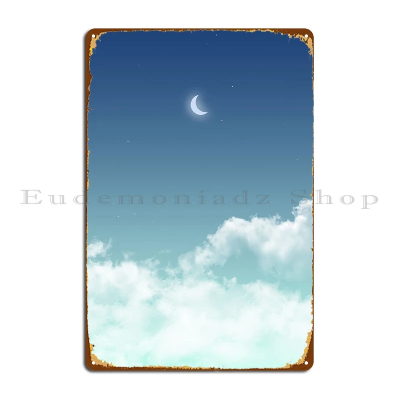 Металлический знак "Луна над облаками", Забавный плакат, дизайнерский оловянный плакат 
Металлический знак "Луна над облаками", Забавный плакат, дизайнерский оловянный плакат