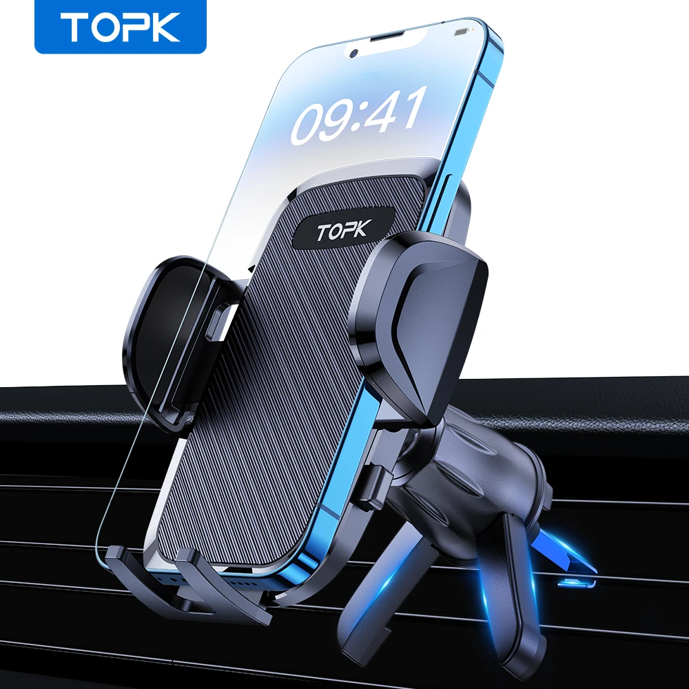 TOPK Car Holder For Phone Air Vent Clip Mount Mobile Cell Stand Smartphone GPS Support For iPhone 13 12 Xiaomi Samsung Phone
TOPK Car Holder For Phone Air Vent Clip Mount Mobile Cell Stand Smartphone GPS Support For iPhone 13 12 Xiaomi Samsung Phone
