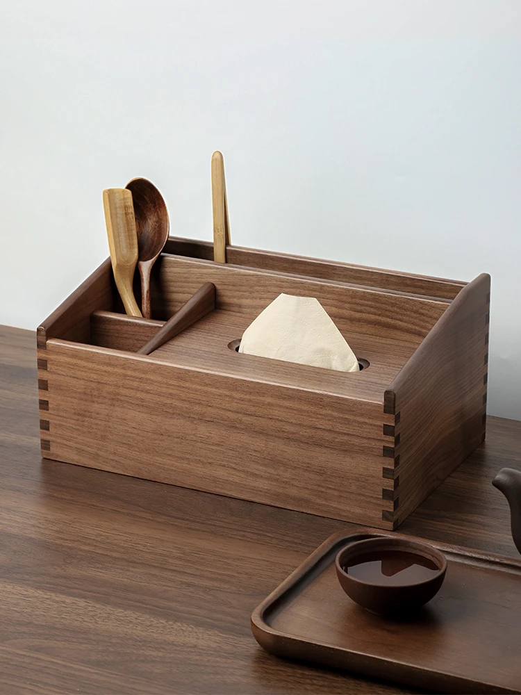 Black walnut multifunctional tissue box storage box home living room coffee table desktop solid wood remote control storage box
Black walnut multifunctional tissue box storage box home living room coffee table desktop solid wood remote control storage box