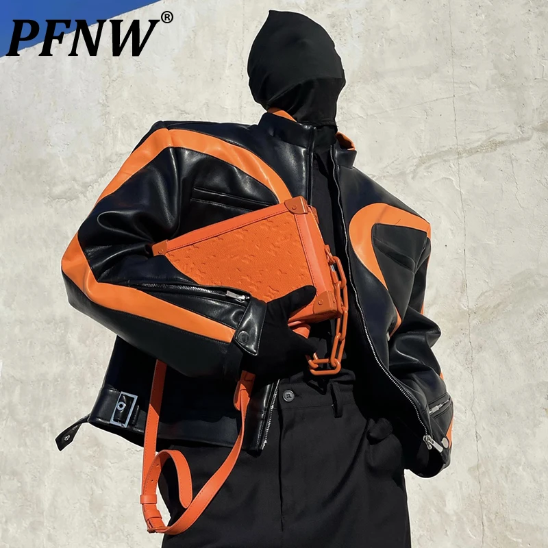 PFNW Spring Autumn Men's Darkwear American Stand Collar Leather Jackets Tide Loose Contrast Motorcycle Techwear PU Coat 12Z1550
PFNW Spring Autumn Men's Darkwear American Stand Collar Leather Jackets Tide Loose Contrast Motorcycle Techwear PU Coat 12Z1550