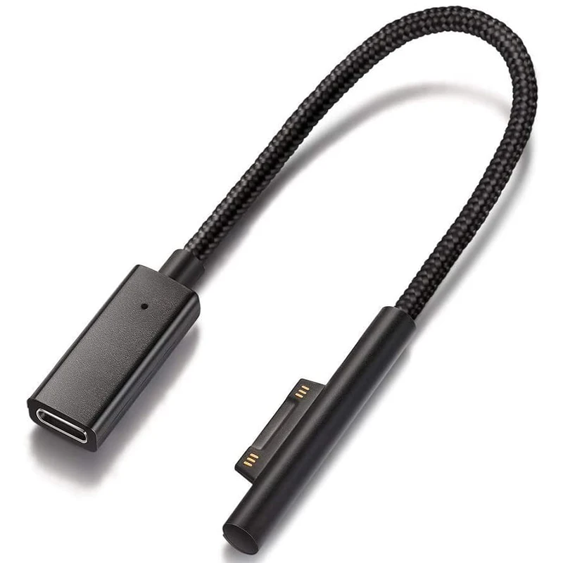 Nylon Braided For Surface Connect To USB-C Charging Cable For Surface Pro7 Go2 Pro6 5/4/3 Surface Laptop Book
Nylon Braided For Surface Connect To USB-C Charging Cable For Surface Pro7 Go2 Pro6 5/4/3 Surface Laptop Book