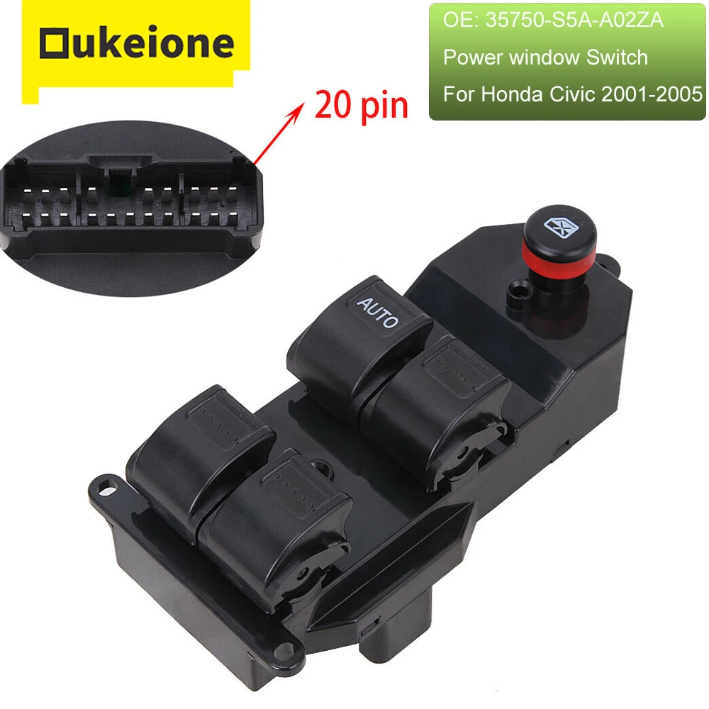 Electric Power Master Window Switch Regulator Control Button for Honda CRV CR-V Civic 2001-2005 35750-S5A-A02ZA 35750S5AA02ZA
Electric Power Master Window Switch Regulator Control Button for Honda CRV CR-V Civic 2001-2005 35750-S5A-A02ZA 35750S5AA02ZA
