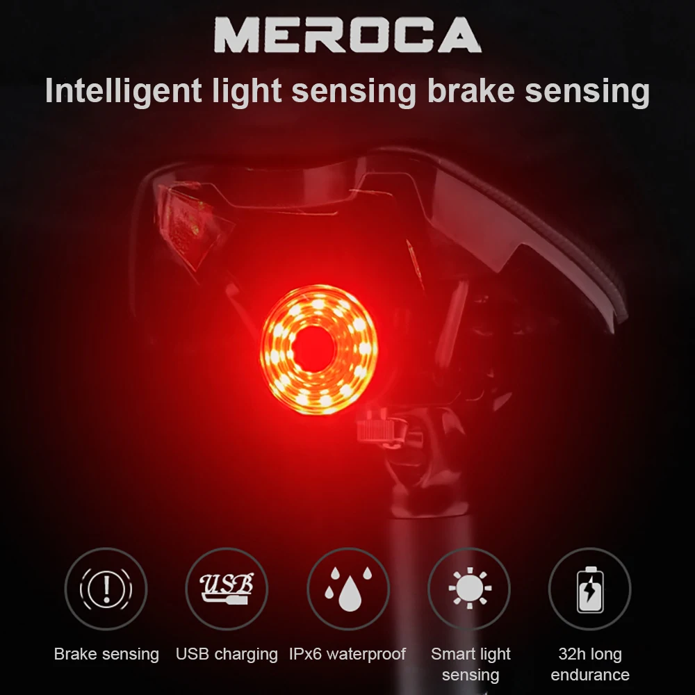 RACEWORK Smart Bicycle Rear Light Auto USB Charge Led Bike Light Flash Brake Sensing IPx6 Waterproof Cycling Tail Taillight Bike
RACEWORK Smart Bicycle Rear Light Auto USB Charge Led Bike Light Flash Brake Sensing IPx6 Waterproof Cycling Tail Taillight Bike