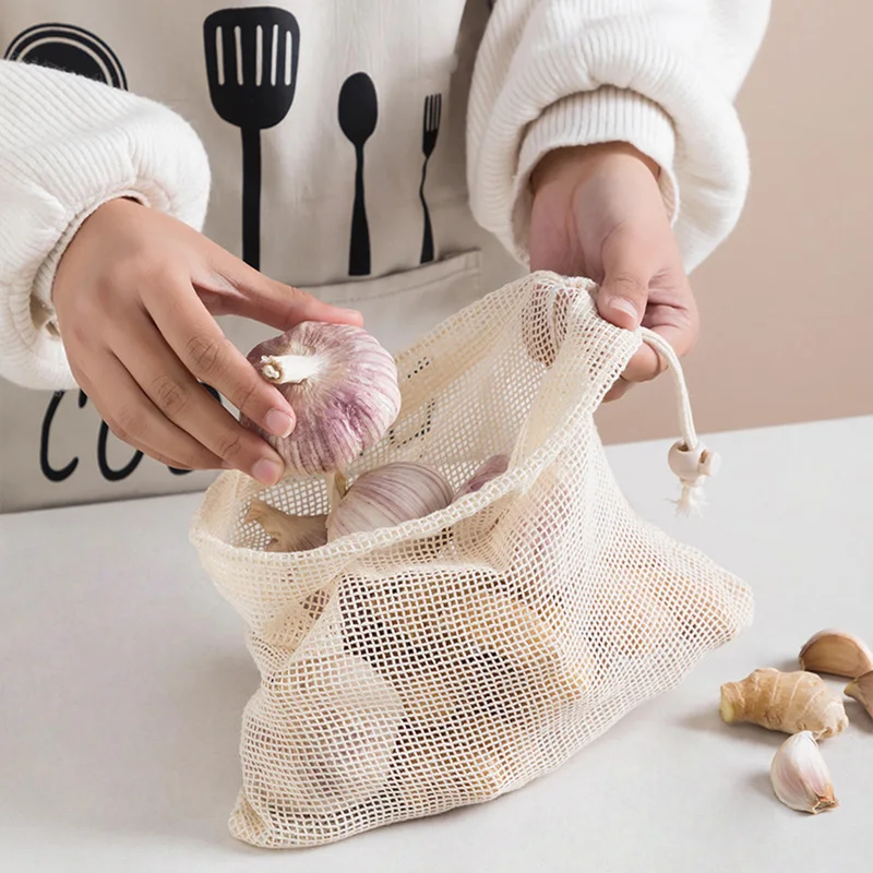 1pc Reusable Cotton Mesh Vegetable Bag Shopping Storage Bag Kitchen Fruit Vegetable Drawstring Bag Dropshipping Kitchen Gadgets
1pc Reusable Cotton Mesh Vegetable Bag Shopping Storage Bag Kitchen Fruit Vegetable Drawstring Bag Dropshipping Kitchen Gadgets