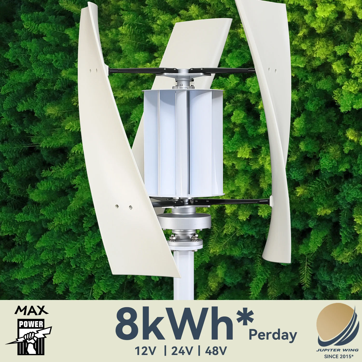【No Fake Wattage】Jupiterwind Vertical Wind Turbine High Efficiency Windmill With Hybrid Solar System, 3 Blades 800W Maximum
【No Fake Wattage】Jupiterwind Vertical Wind Turbine High Efficiency Windmill With Hybrid Solar System, 3 Blades 800W Maximum