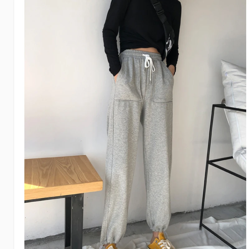 294Sports Pants Female Loose Tappered Harem Pants Cropped Tooling Casual Pants Cotton Tapered Sweatpants Bloomers
294Sports Pants Female Loose Tappered Harem Pants Cropped Tooling Casual Pants Cotton Tapered Sweatpants Bloomers