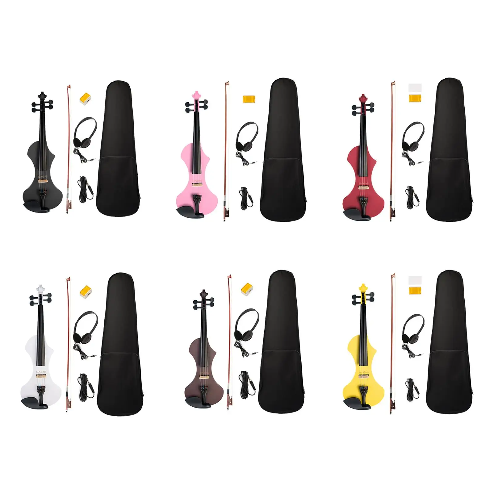 

Electric Violin 4/4 Acoustic Carrying Bag Stringed Instruments Electric Violin Set Performance Musical Instruments Stage Show