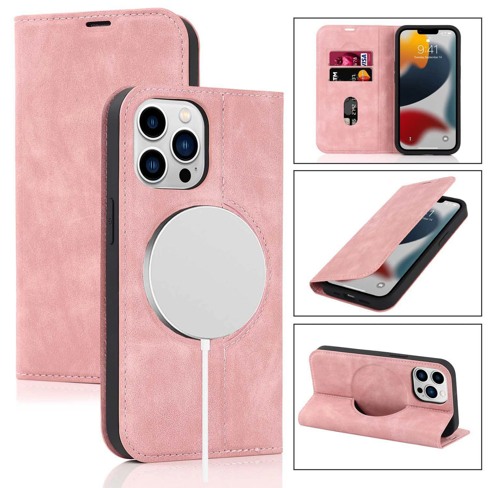 Luxury Pu Leather Case for iPhone 14 Pro Max for Magsafe Wirless Magnetic Card Holder Slot Case with Bracket for iPhone14 Plus
Luxury Pu Leather Case for iPhone 14 Pro Max for Magsafe Wirless Magnetic Card Holder Slot Case with Bracket for iPhone14 Plus