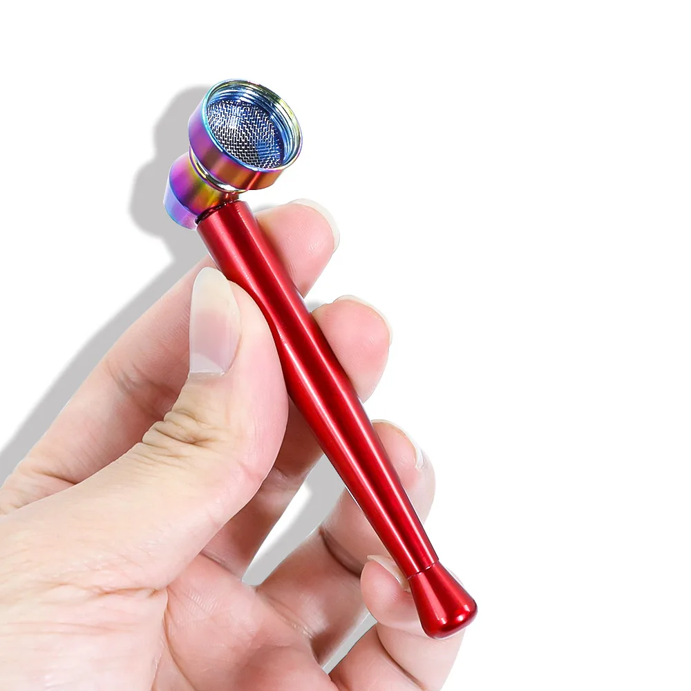 Colorful Portable Metal Pipe 93mm Mini Tobacco Smoking Pipes 17mm Metal Bowl Alloy for Herbal Pipe Smoking Accessories
Colorful Portable Metal Pipe 93mm Mini Tobacco Smoking Pipes 17mm Metal Bowl Alloy for Herbal Pipe Smoking Accessories