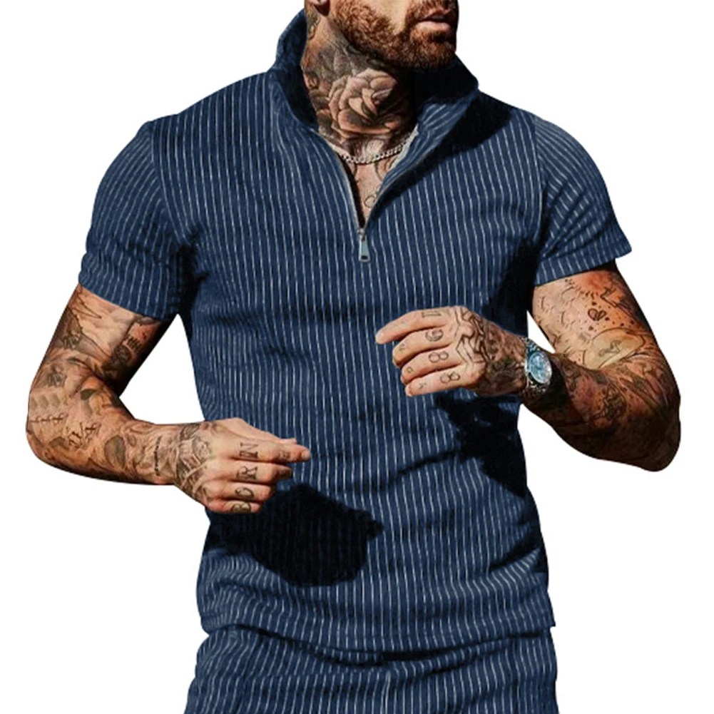Shirt Men Tops Stripe Summer T-Shirt Tee V Neck Workout Blouse Zip Up Breathable Business Casual Collared Daily
Shirt Men Tops Stripe Summer T-Shirt Tee V Neck Workout Blouse Zip Up Breathable Business Casual Collared Daily