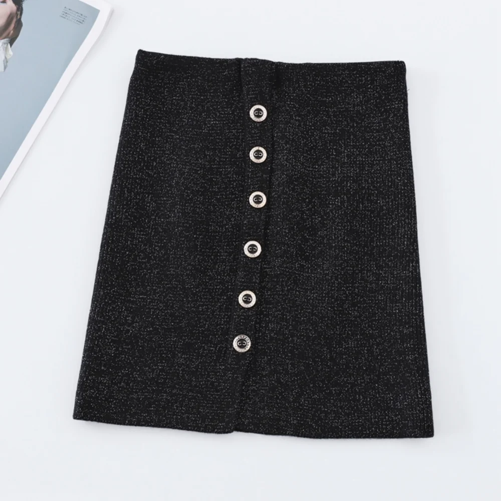 Women Skirts Button Harajuku Vintage Y2k 90s Casual Hight Waist Mini Skirts Cute A Line Knit Clothes Korean Fashion Black
Women Skirts Button Harajuku Vintage Y2k 90s Casual Hight Waist Mini Skirts Cute A Line Knit Clothes Korean Fashion Black