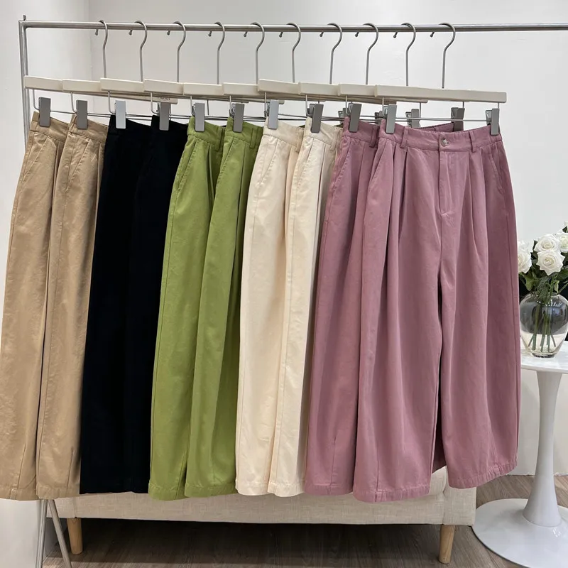 2022 Korean Casual Loose Harem Pants For Women Elastic High Waist Ankle Length Wide Leg Pants Female Solid Trousers 8655
2022 Korean Casual Loose Harem Pants For Women Elastic High Waist Ankle Length Wide Leg Pants Female Solid Trousers 8655