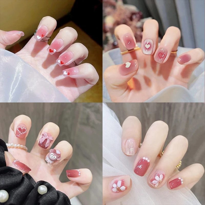 24pcs Short Square False Nails Peach Heart Wear Finished Nail Tablet False Nail Removable Manicure Beautiful False Nails
24pcs Short Square False Nails Peach Heart Wear Finished Nail Tablet False Nail Removable Manicure Beautiful False Nails