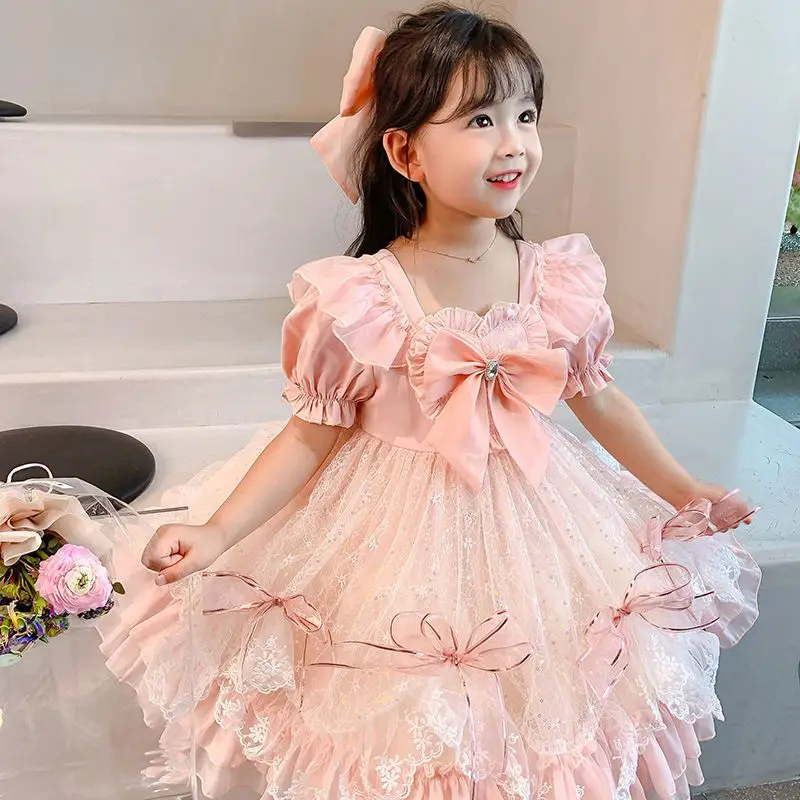 Children Dress for Girls 2023 Summer Baby Girls Short Sleeve Vintage Lolita Princess Christmas Dresses Kids Vestido Clothes Q394
Children Dress for Girls 2023 Summer Baby Girls Short Sleeve Vintage Lolita Princess Christmas Dresses Kids Vestido Clothes Q394