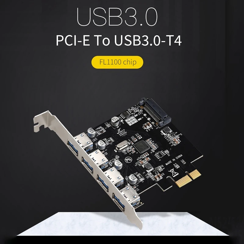 Плата расширения PCIE на USB 3,0, 4 порта USB 3,0, PCI Express, адаптер, поддержка порта Mac Pro, свободный накопитель
Плата расширения PCIE на USB 3,0, 4 порта USB 3,0, PCI Express, адаптер, поддержка порта Mac Pro, свободный накопитель