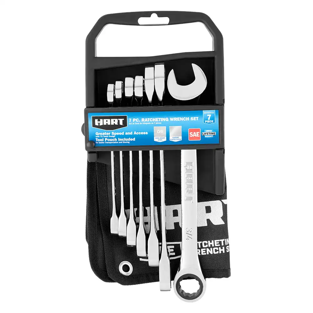 7-Piece SAE Ratcheting Wrench Set with Tool Pouch, Chrome VanadiumCar Repair Tool Universal Wrench Tool for Car Repair Set of Wr
7-Piece SAE Ratcheting Wrench Set with Tool Pouch, Chrome VanadiumCar Repair Tool Universal Wrench Tool for Car Repair Set of Wr