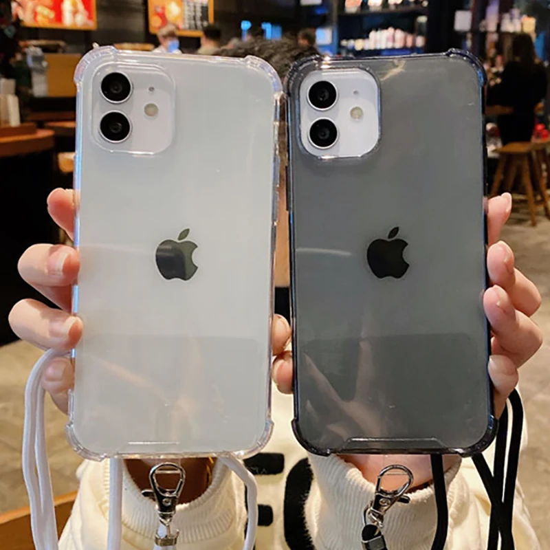Transparent Soft TPU Phone Case For iphone 12 Pro 12 11 Pro Max XS Max XS XR X 7 8 Plus With Lanyard Neck Strap Rope Cord Case
Transparent Soft TPU Phone Case For iphone 12 Pro 12 11 Pro Max XS Max XS XR X 7 8 Plus With Lanyard Neck Strap Rope Cord Case