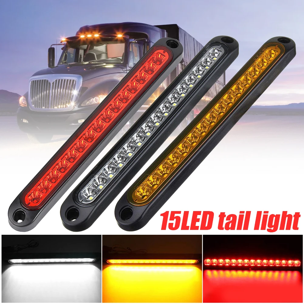 1Pcs Universal 15LED 12V Car Light Bar Emergency Flashing Side Marker Light Bars Turn Signal Stop Warning Lamp Signal Tail Light
1Pcs Universal 15LED 12V Car Light Bar Emergency Flashing Side Marker Light Bars Turn Signal Stop Warning Lamp Signal Tail Light