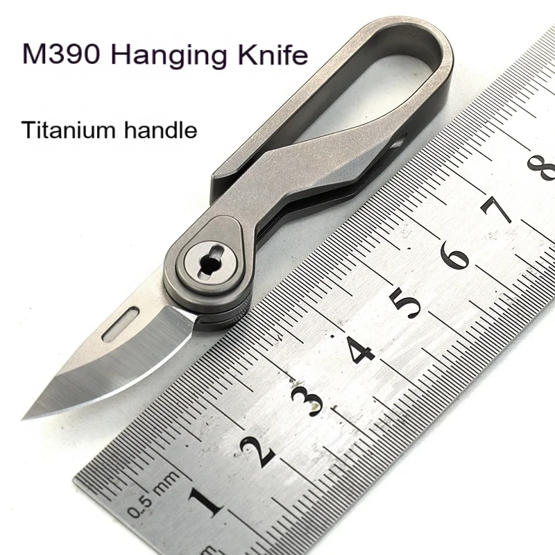 M390 Folding Knife Outdoor Titanium Alloy Mini Knife Self-Defense Female Split Express Knife Keychain Pendant Fruit Knife
M390 Folding Knife Outdoor Titanium Alloy Mini Knife Self-Defense Female Split Express Knife Keychain Pendant Fruit Knife