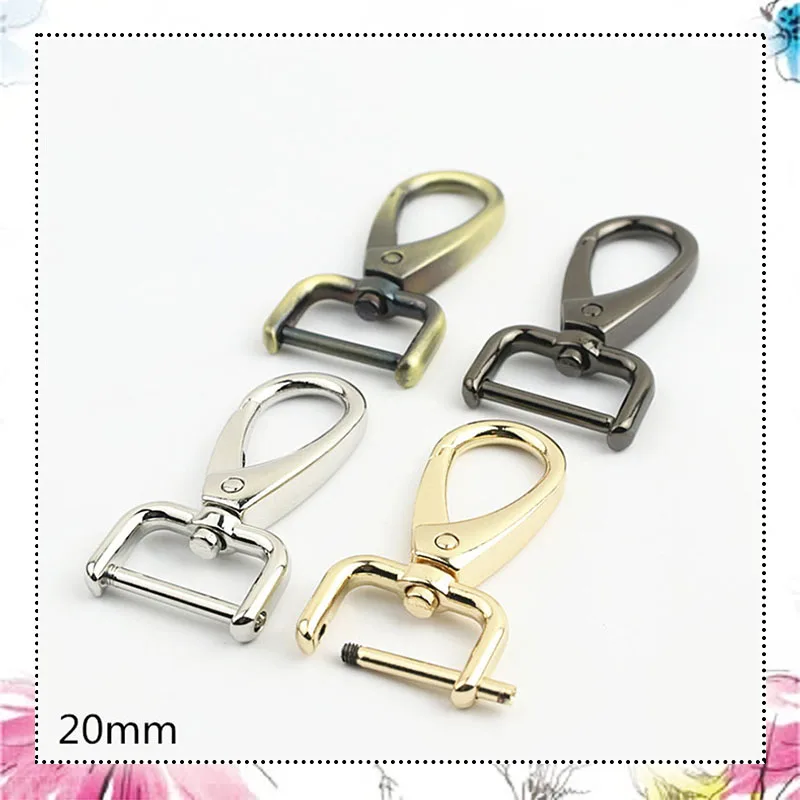 

20Pcs 20mm Release Buckles Metal Backpack Bags Strap Hook Clasp Pets Collar Side Clip Buckle DIY Hardware Accessories