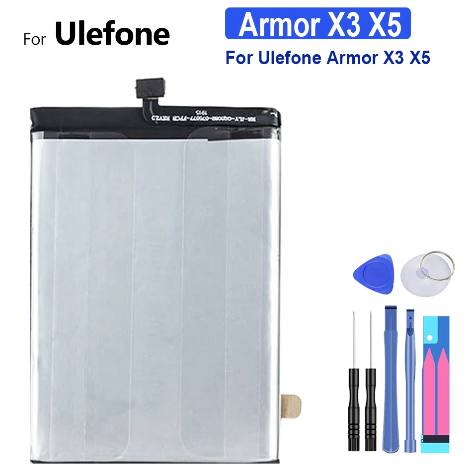 Mobile Phone Battery 5000mAh for Ulefone Armor X3 X5 
Mobile Phone Battery 5000mAh for Ulefone Armor X3 X5