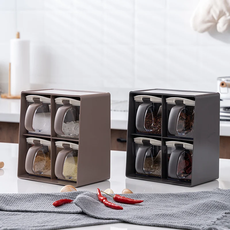 Drawer Dispenser Spice Pot Set No Drip Spoon Cube Organizer Spice Pot Top Seal Rack Stackable Porta Tempero home Kitchen Items
Drawer Dispenser Spice Pot Set No Drip Spoon Cube Organizer Spice Pot Top Seal Rack Stackable Porta Tempero home Kitchen Items