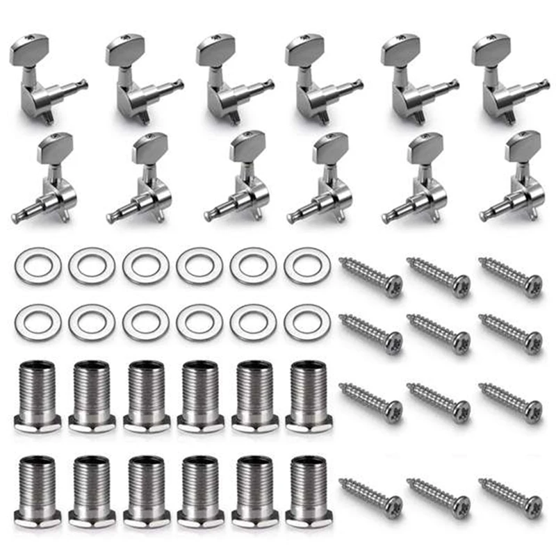 Replacement Accessories 12 Pack Acoustic Guitar Guitar Pins Tuner Head Knobs (6 Left + 6 Right) Silver
Replacement Accessories 12 Pack Acoustic Guitar Guitar Pins Tuner Head Knobs (6 Left + 6 Right) Silver