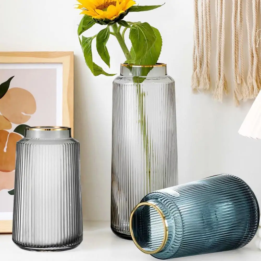 Luxury Vintage Striped Glass Vase Gold Line Flower Home Home Party Arrangement Bottles Transparent Decor Living Tabletop Ro B1H8
Luxury Vintage Striped Glass Vase Gold Line Flower Home Home Party Arrangement Bottles Transparent Decor Living Tabletop Ro B1H8